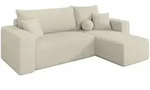 ECKSOFA mit Schlaffunktion Ottomane Rechts SENO-L 249x139x85 Beige Boucl&eacute;