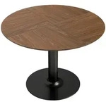 ESSTISCH MDF Stahl Braun