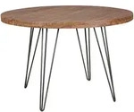 ESSZIMMERTISCH &ndash; Rund &Oslash;120x78 cm Massivholz Braun Landhaus