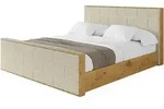 POLSTERBETT mit Bettkasten, Fu&szlig;teil und Lattenrost, Boxbett ohne Matratze -...