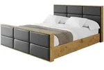 POLSTERBETT mit Bettkasten, Fu&szlig;teil und Lattenrost, Boxbett ohne Matratze -...