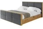 POLSTERBETT mit Bettkasten, Fu&szlig;teil und Lattenrost, Boxbett mit Matratze H3/H4...