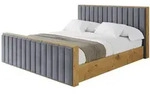 POLSTERBETT mit Bettkasten, Fu&szlig;teil und Lattenrost, Boxbett mit Matratze H3/H4...