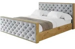 POLSTERBETT mit Bettkasten, Fu&szlig;teil und Lattenrost, Boxbett mit Matratze H3/H4...
