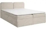 KONTINENTALBETT Lars 140x200 cm mit Topper, Bonnelmatratze, Cord-Stoff, Beige