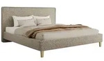 POLSTERBETT LUMARO CLASSIC 160/200 - Taupe Stukture - Matratze Pocket