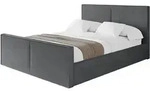 POLSTERBETT mit Bettkasten, Fu&szlig;teil und Lattenrost, Boxbett ohne Matratze -...