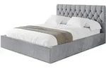 POLSTERBETT mit Bettkasten und Lattenrost, Bett mit Matratze H3/H4 - RENO...
