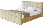 POLSTERBETT mit Bettkasten, Fu&szlig;teil und Lattenrost, Boxbett ohne Matratze -...