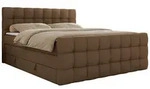 BOXSPRINGBETT ALTIVO KING DUO 200/200 - Braun Kunstleder - Topper T25 - H3