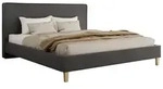POLSTERBETT LUMARO CLASSIC 200/200 - Dunkelgrau Kunstleder - Matratze Pocket