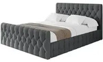 POLSTERBETT mit Bettkasten, Fu&szlig;teil und Lattenrost, Boxbett ohne Matratze -...