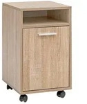ROLLCONTAINER Schubladen T&uuml;r Ablage Mit Rollen, Sonoma 33x38x60 cm