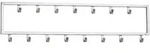 WANDGARDEROBE Metall Silber Modern 80x20x4 cm