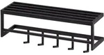 WANDGARDEROBE Metall Schwarz Modern 70x20x20 cm mit Ablage und Hutablage