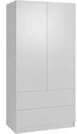DREHT&Uuml;RENSCHRANK Classic mit 2 T&uuml;ren, mit Schubladen, 90 cm, Wei&szlig;