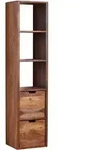 WANDREGAL Massivholz Modern Stil 35x150x30 cm mit Schubladen