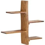 WANDREGAL Massivholz Modern Stil 58x60x15 cm Baumform Schwebend