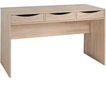 SCHREIBTISCH &ndash; Sonoma Eiche, 120 cm, 3 Schubladen, kompakt, modern