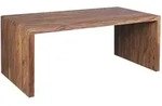 SCHREIBTISCH Massivholz Ablage Landhausstil BOHA, Dunkelbraun 100x200x76 cm