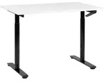 SCHREIBTISCH wei&szlig;schwarz 120/72 cm manuell h&ouml;henverstellbar Destin IV
