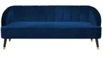 3-SITZER-SOFA Samtstoff Kobaltblau Alsvag