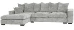 ECKSOFA Dahlia mit Schlaffunktion und Bettkasten in L-Form Links - Hellgrau Chenille