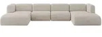 WOHNLANDSCHAFT MIRA-U2 408x179x70 Beige Velours