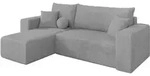 ECKSOFA mit Schlaffunktion Ottomane Links SENO-L 249x139x85 Grau Cord
