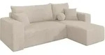 ECKSOFA mit Schlaffunktion Ottomane Rechts SENO-L 249x139x85 Beige Cord