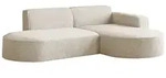 ECKSOFA Hana L-Form 3-Sitzer Ecke Rechts, Boucle, Creme 241/73/168 cm