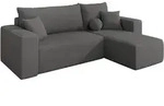 ECKSOFA mit Schlaffunktion Ottomane Rechts SENO-L 249x139x85 Grau Boucl&eacute;
