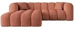 ECKSOFA Ottomane Links OLEA-L1 - 231x173x74 cm Koralle