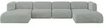 WOHNLANDSCHAFT MIRA-U2 408x179x70 Gr&uuml;n Velours
