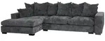 ECKSOFA Dahlia mit Schlaffunktion und Bettkasten in L-Form Links - Anthrazit Chenille