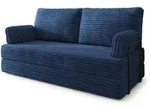 BETTSOFA SILAR aus Schaumstoff Cordstoff Blau Schlaffunktion