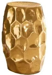 BEISTELLTISCH Aluminium Orientalisch Rund Hammerschlag, Gold 30x29x47 cm