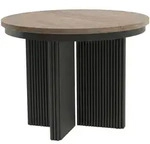 ESSTISCH Prestige runder Design-Tisch, ausziehbar &Oslash; 120&ndash;200 cm, Walnuss+schwarze