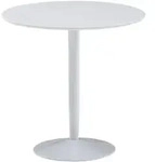 ESSTISCH &ndash; Rund Wei&szlig; Hochglanz 75x75x74 cm f&uuml;r 2 Personen