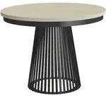 ESSTISCH Lumi im Loft-Stil, ausziehbar &Oslash; 120&ndash;200 cm, Metallbeinen,