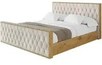 POLSTERBETT mit Bettkasten, Fu&szlig;teil und Lattenrost, Boxbett mit Matratze H3/H4...