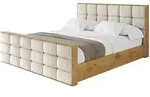 POLSTERBETT mit Bettkasten, Fu&szlig;teil und Lattenrost, Boxbett mit Matratze H3/H4...