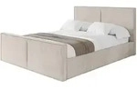 POLSTERBETT mit Bettkasten, Fu&szlig;teil und Lattenrost, Boxbett ohne Matratze -...