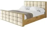 POLSTERBETT mit Bettkasten, Fu&szlig;teil und Lattenrost, Boxbett mit Matratze H3/H4...