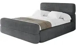 POLSTERBETT mit Bettkasten, Fu&szlig;teil und Lattenrost, Boxbett mit Matratze H3/H4...