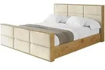 POLSTERBETT mit Bettkasten, Fu&szlig;teil und Lattenrost, Boxbett ohne Matratze -...