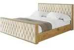 POLSTERBETT mit Bettkasten, Fu&szlig;teil und Lattenrost, Boxbett mit Matratze H3/H4...