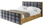 POLSTERBETT mit Bettkasten, Fu&szlig;teil und Lattenrost, Boxbett ohne Matratze -...