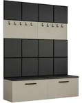 GARDEROBENSCHRANK MODULO 161,2/204/40 cm Modern Garderobe-Set Kaschmir