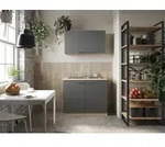 Minik&uuml;che Merle B: ca. 100cm Grau/Eichefarben